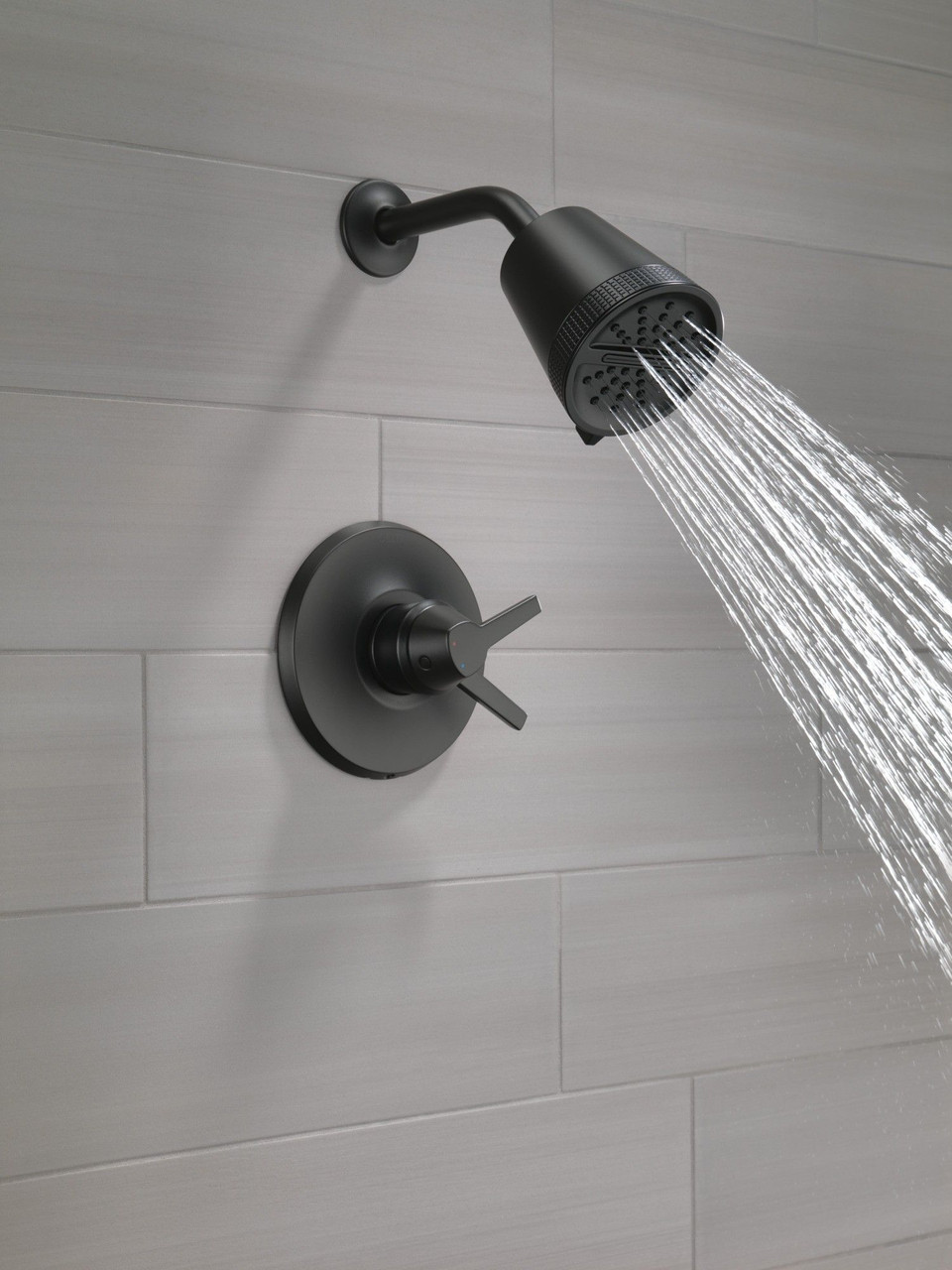 T17271-BL Galeon 17 Series Shower Trim with Cylinder SH, Matte Black