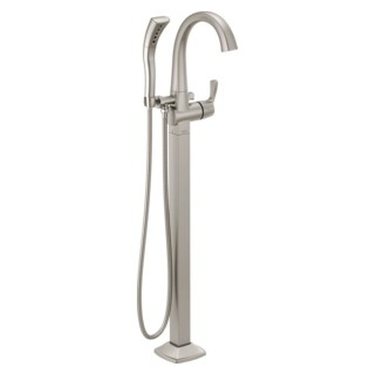 T4777-SSFL Stryke Delta Stryke Single Handle Floor Mount Tub Filler Trim, Stainless