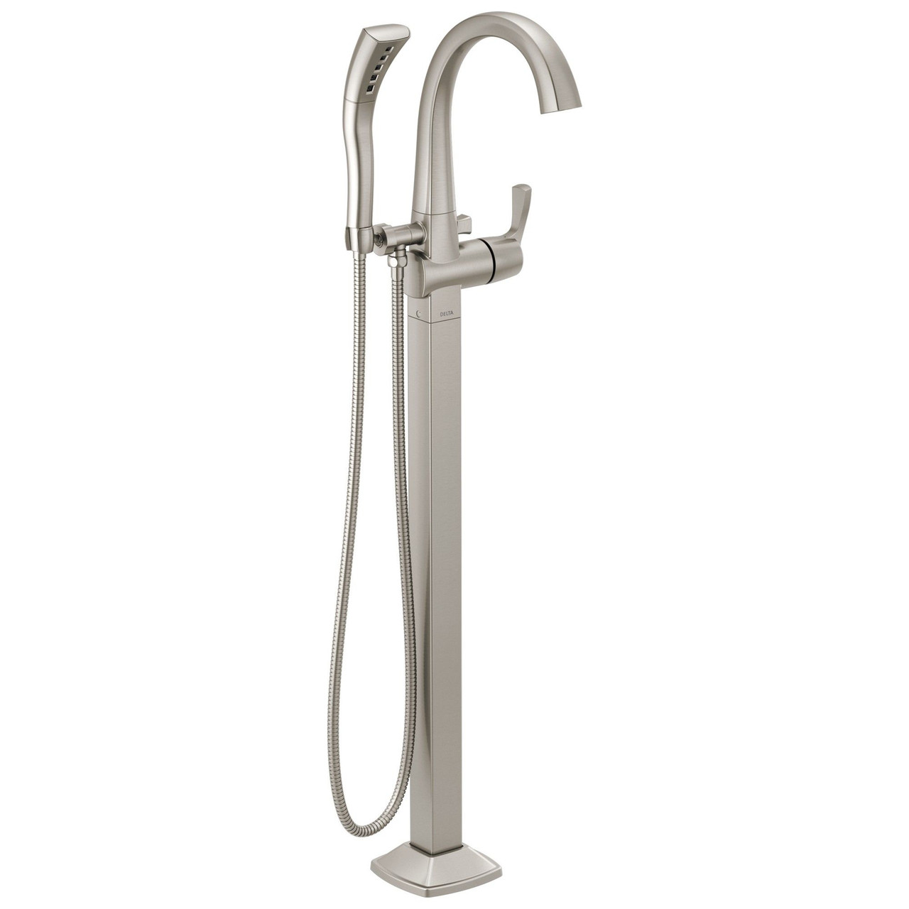 T4777-SSFL Stryke Delta Stryke Single Handle Floor Mount Tub Filler Trim, Stainless