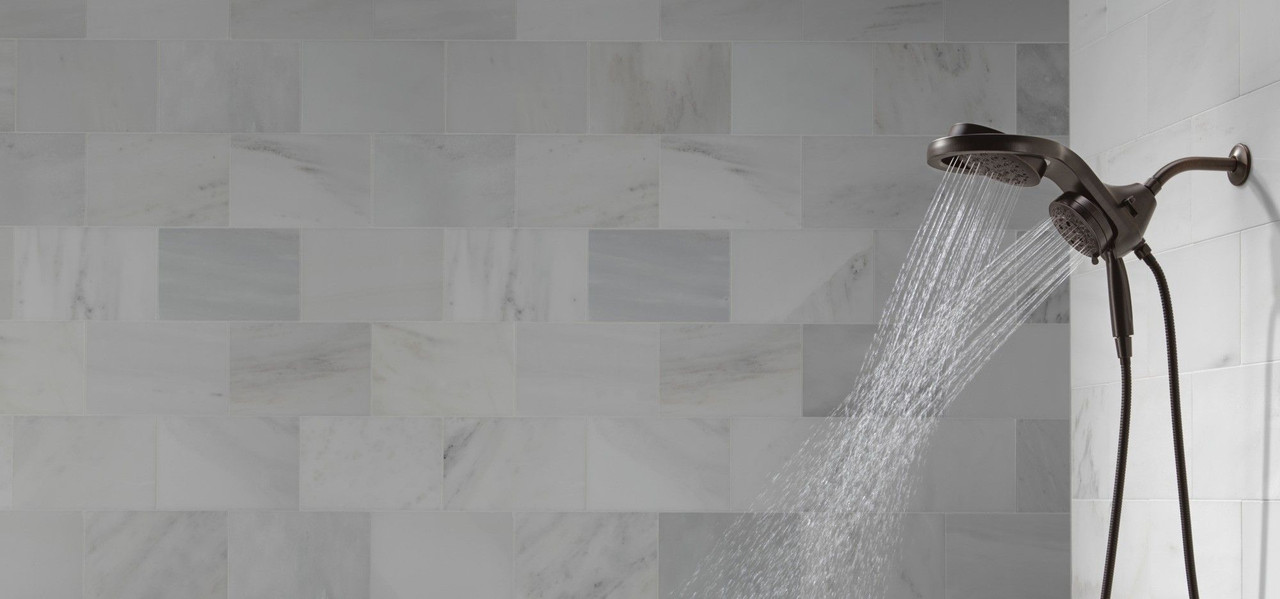 58680-RB25 Universal Showering Components HydroRain H2Okinetic 5-Setting Two-in-One Shower Head, Venetian Bronze