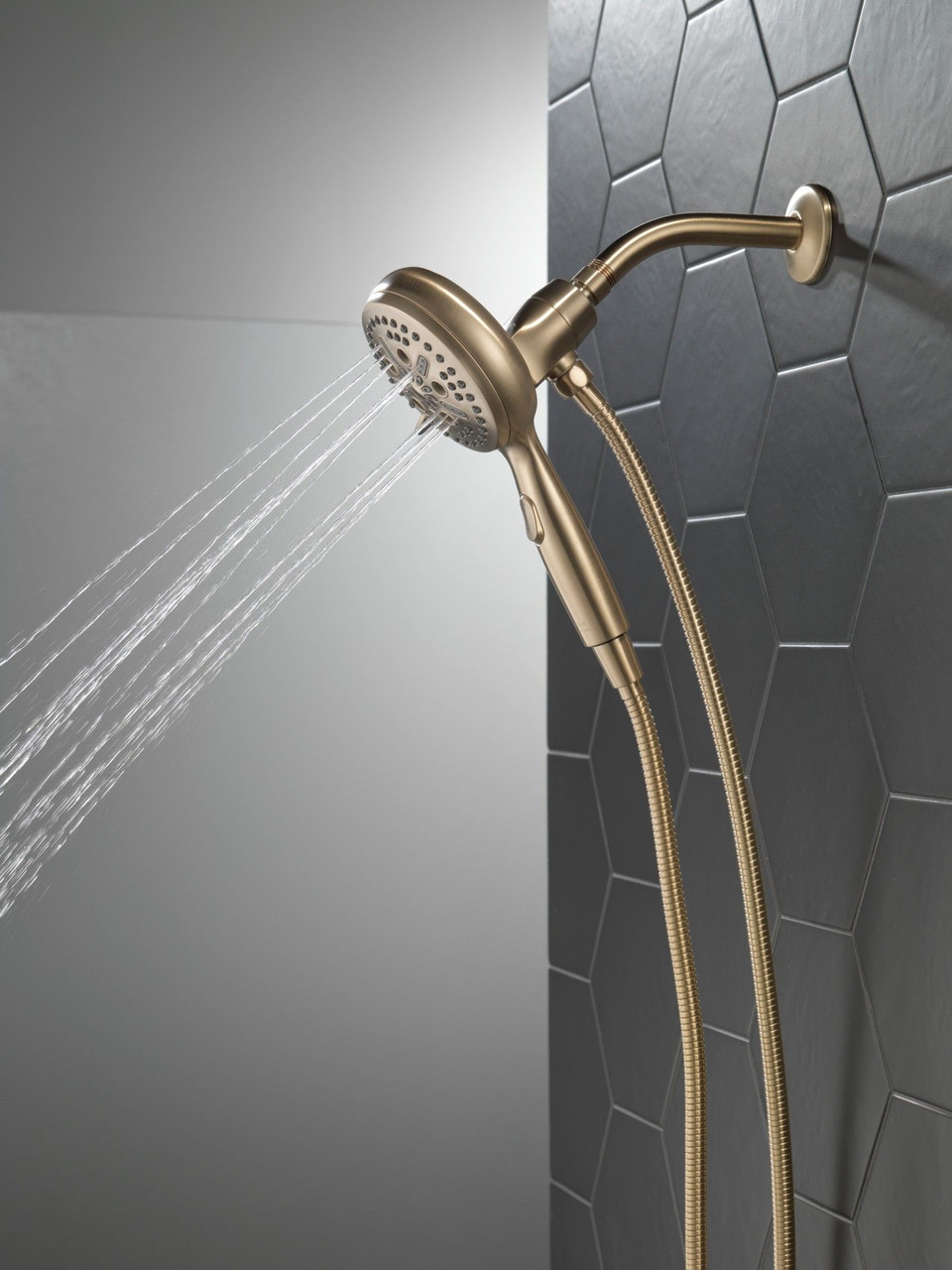 Delta 54810-CZ-PK Universal Showering Components 7-Setting SureDock Magnetic Hand Shower, Champagne Bronze