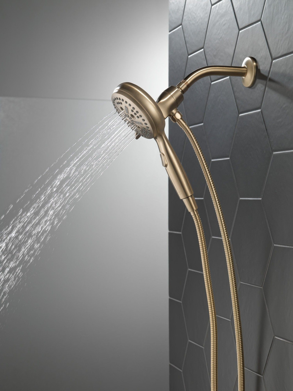 Delta 54810-CZ-PK Universal Showering Components 7-Setting SureDock Magnetic Hand Shower, Champagne Bronze