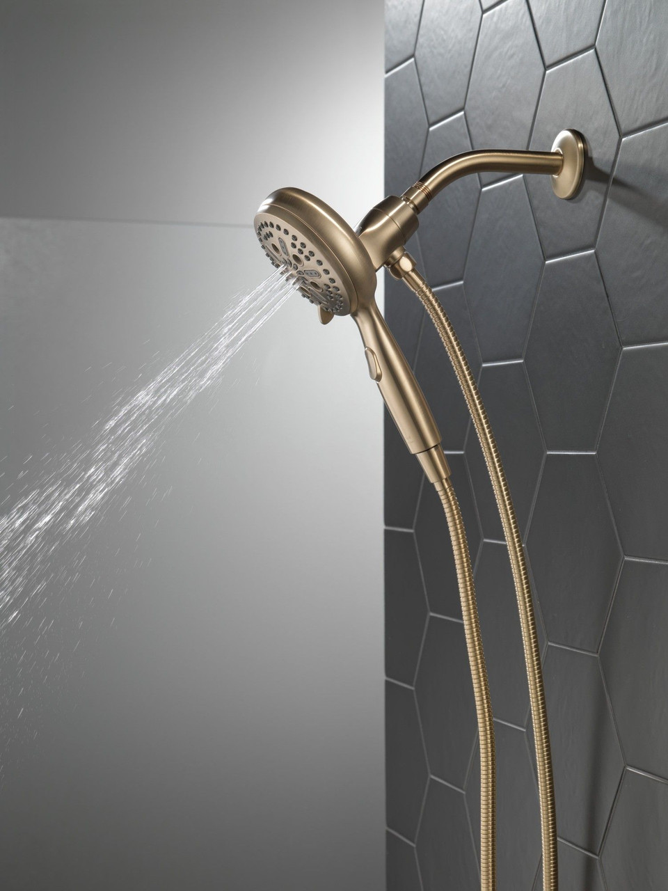 Delta 54810-CZ-PK Universal Showering Components 7-Setting SureDock Magnetic Hand Shower, Champagne Bronze