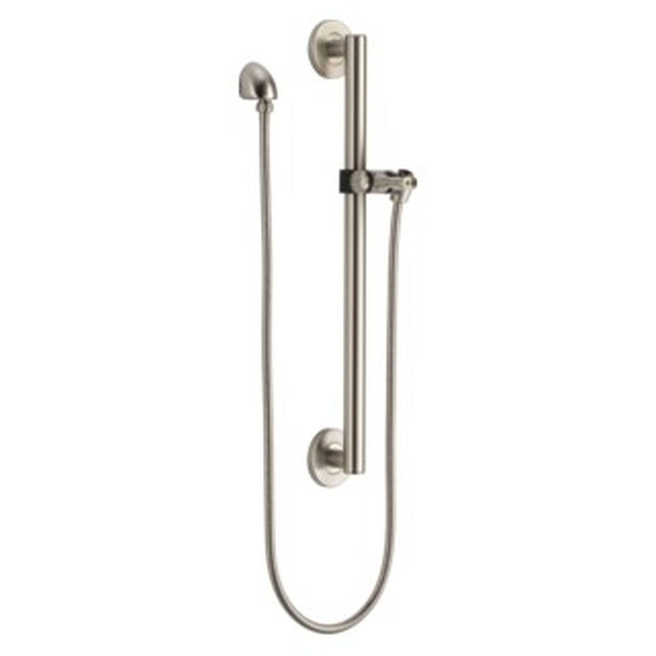 Delta 51600-SS Universal Showering Components Adjustable Slide Bar / Grab Bar Assembly with Elbow, Stainless