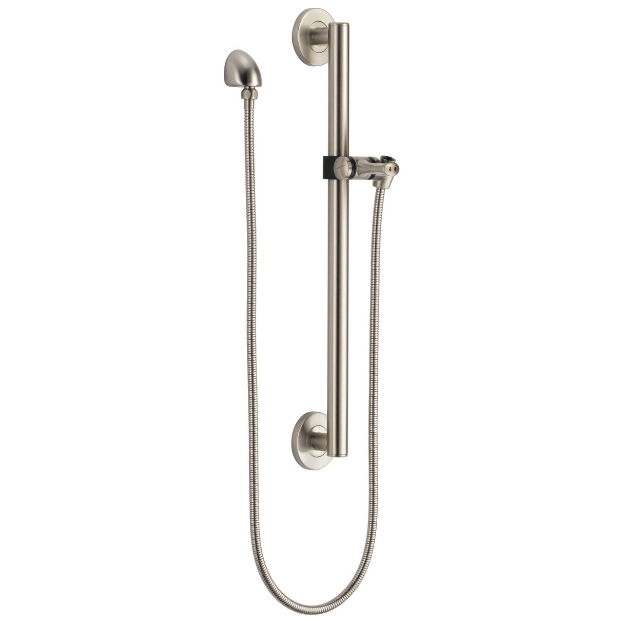 Delta 51600-SS Universal Showering Components Adjustable Slide Bar / Grab Bar Assembly with Elbow, Stainless