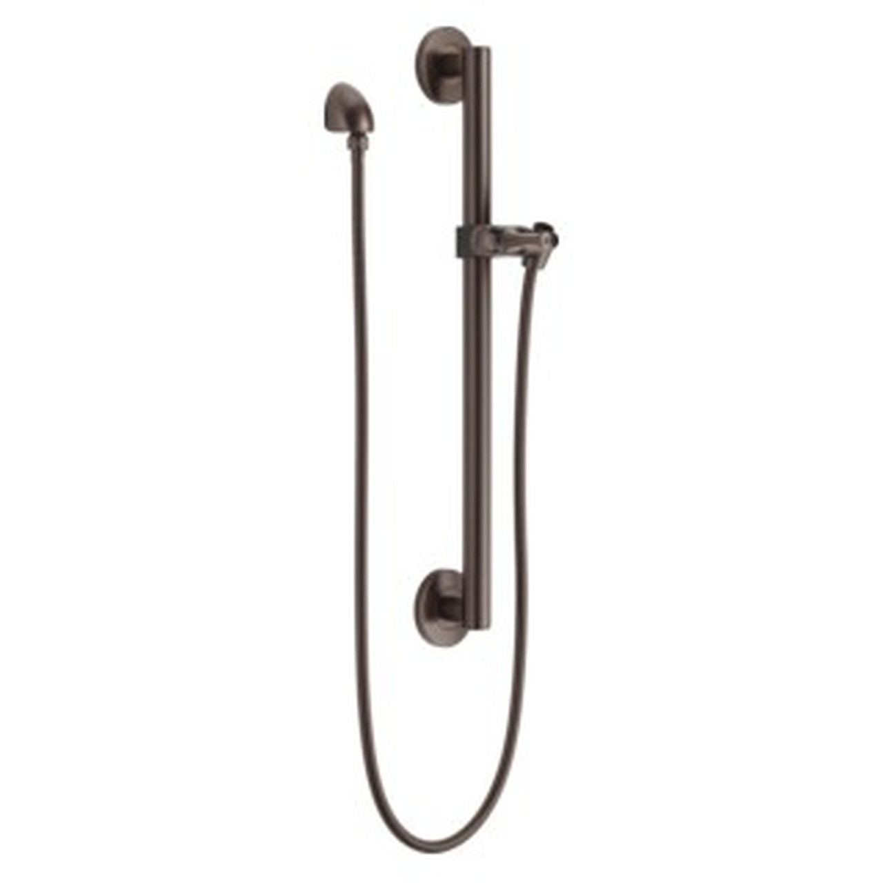 51600-RB Universal Showering Components Adjustable Slide Bar / Grab Bar Assembly with Elbow, Venetian Bronze