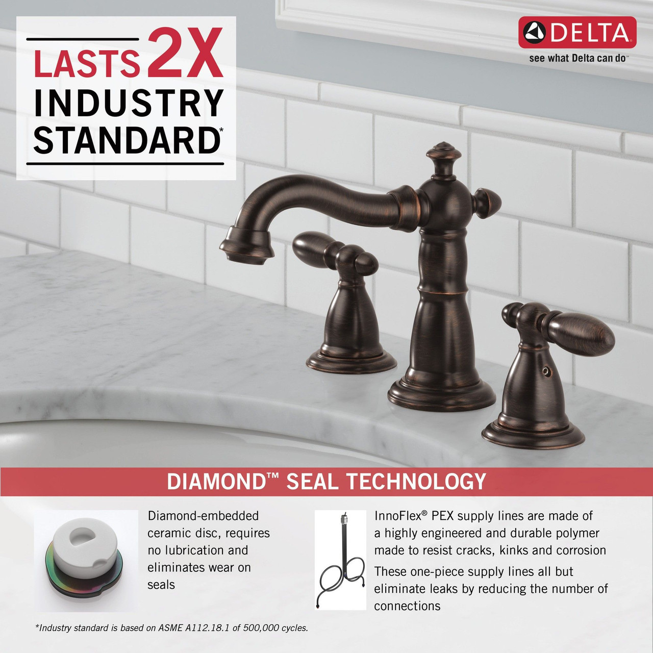 Delta 35955-RB-DST Victorian Two Handle Widespread Bathroom Faucet, Venetian Bronze