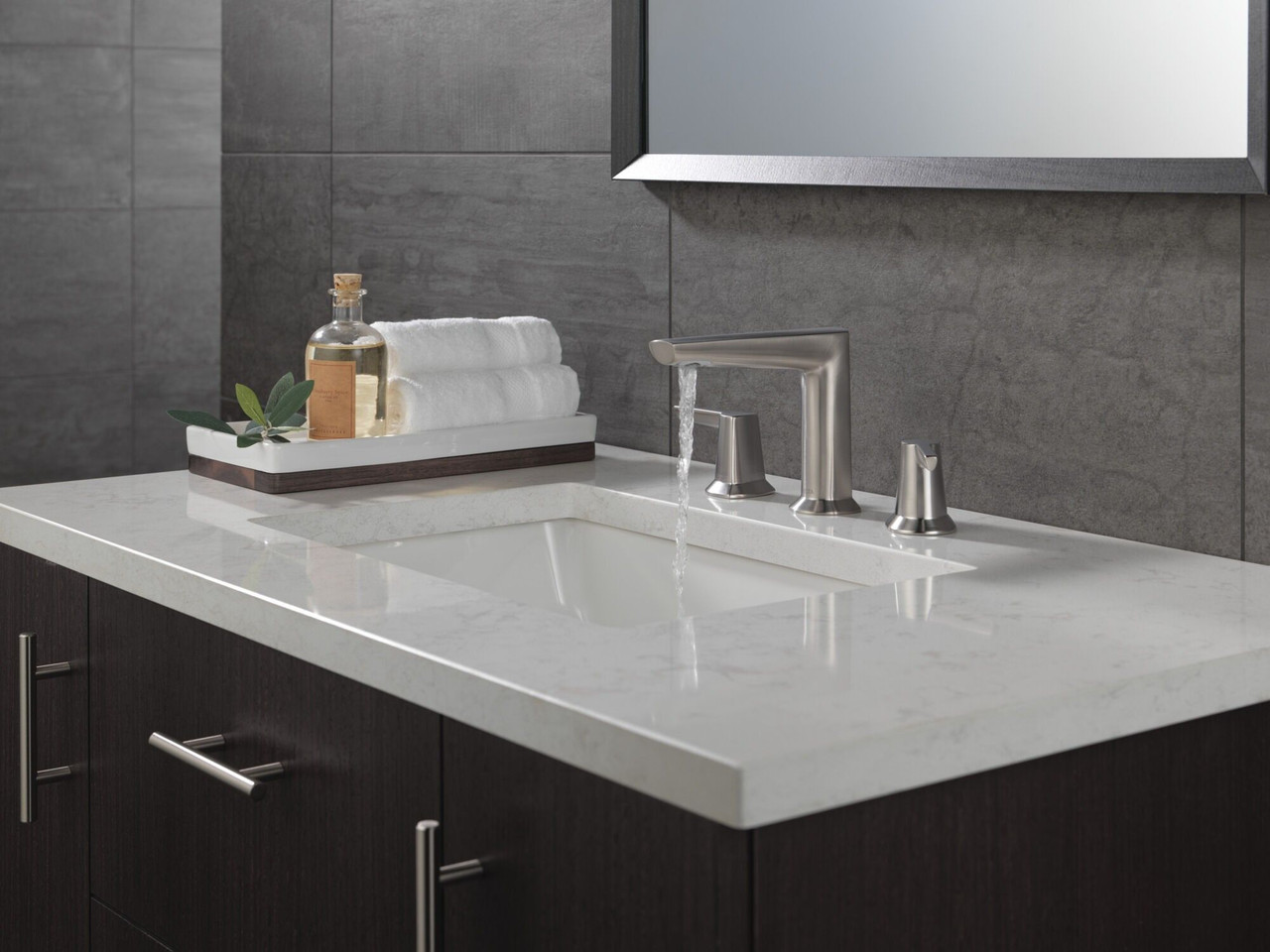 Delta 3571-SS-PR-MPU-DST Galeon Two Handle Widespread Bathroom Faucet, Lumicoat Stainless