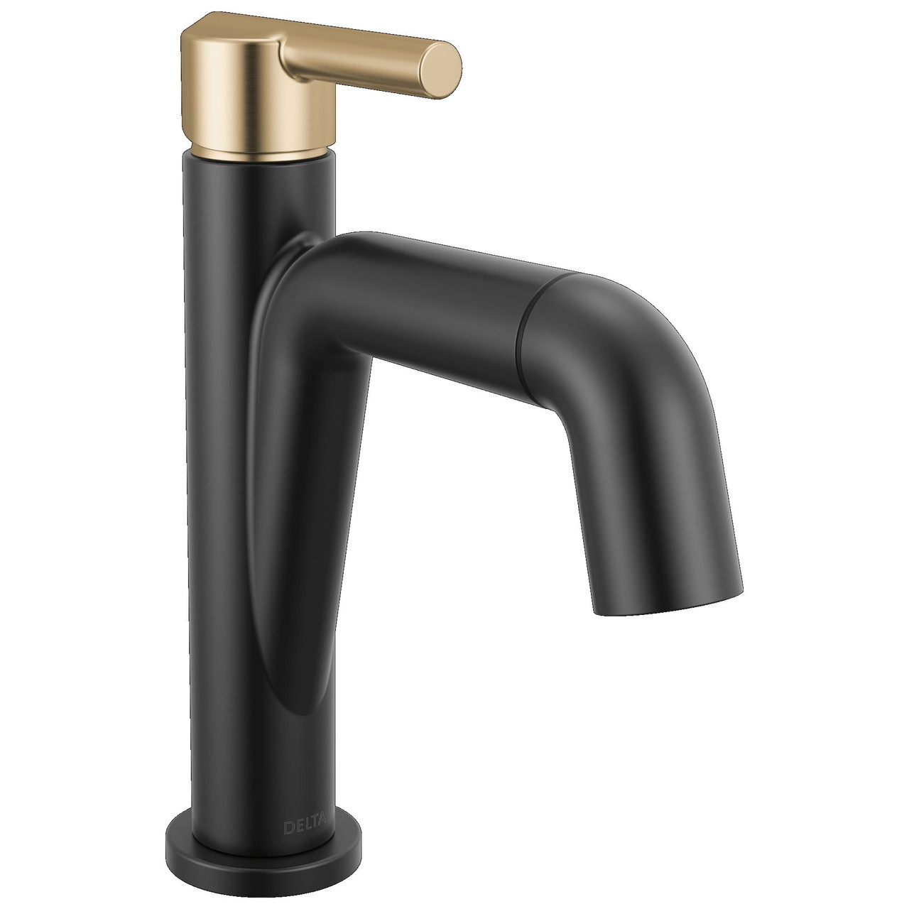 Delta 15849LF-GZPD Nicoli 7.31-in x 6.06-in x 8.63-in Single Handle Pull-Down Bathroom Faucet, Matte Black and Champagne Bronze