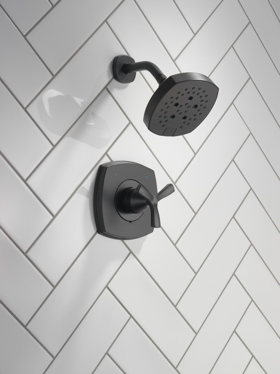 T142766-BL Stryke 14 Series Shower Only, Matte Black