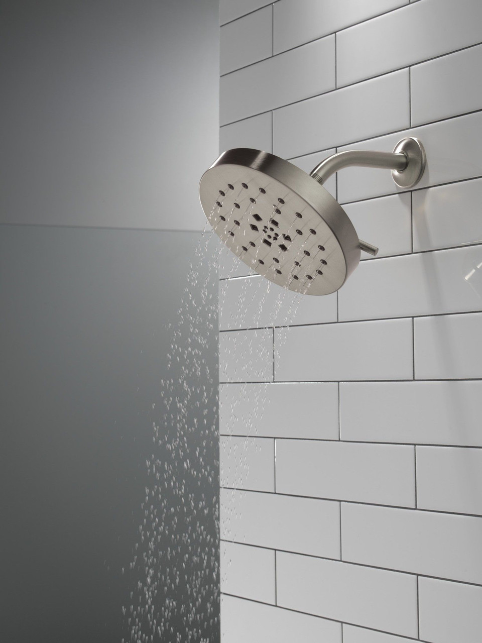 Delta 52488-SS-PR Universal Showering Components H2Okinetic 4-Setting Shower Head with UltraSoak, Lumicoat Stainless