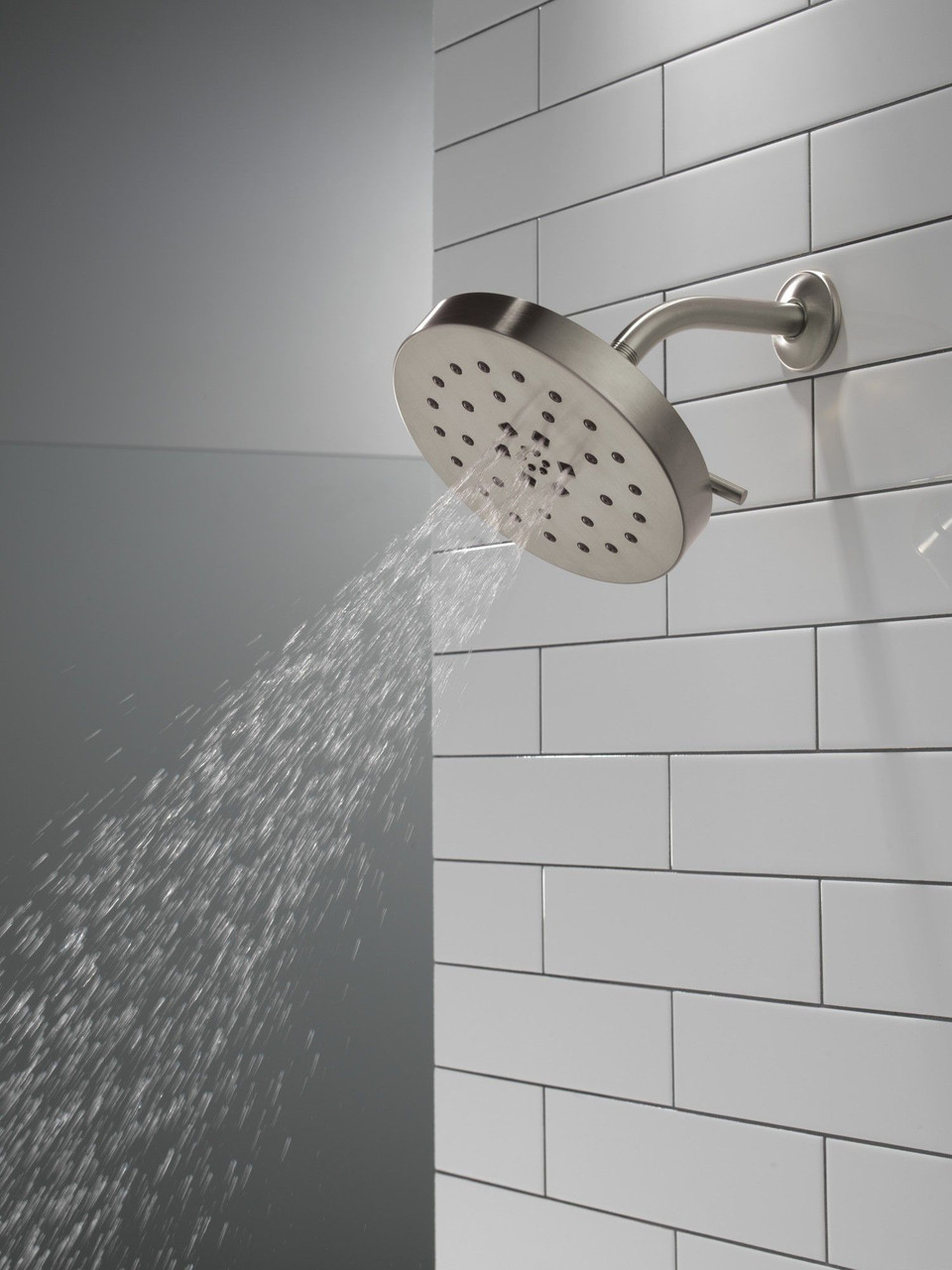 Delta 52488-SS-PR Universal Showering Components H2Okinetic 4-Setting Shower Head with UltraSoak, Lumicoat Stainless