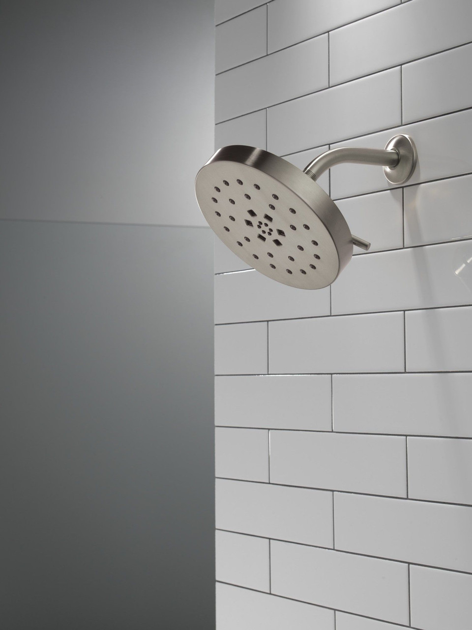 Delta 52488-SS-PR Universal Showering Components H2Okinetic 4-Setting Shower Head with UltraSoak, Lumicoat Stainless