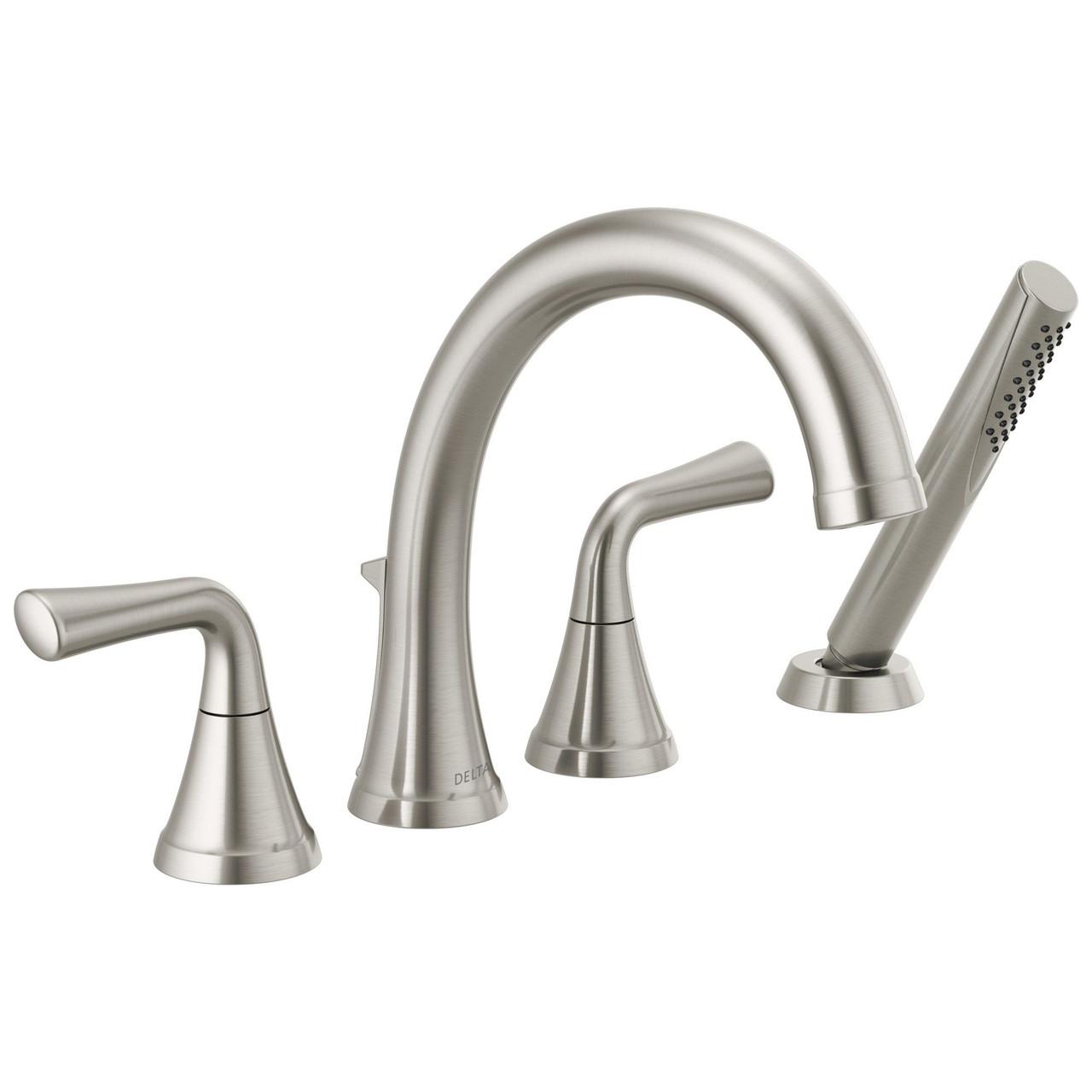T4733-SS Kayra Delta Kayra Roman Tub Trim with Hand Shower, Stainless