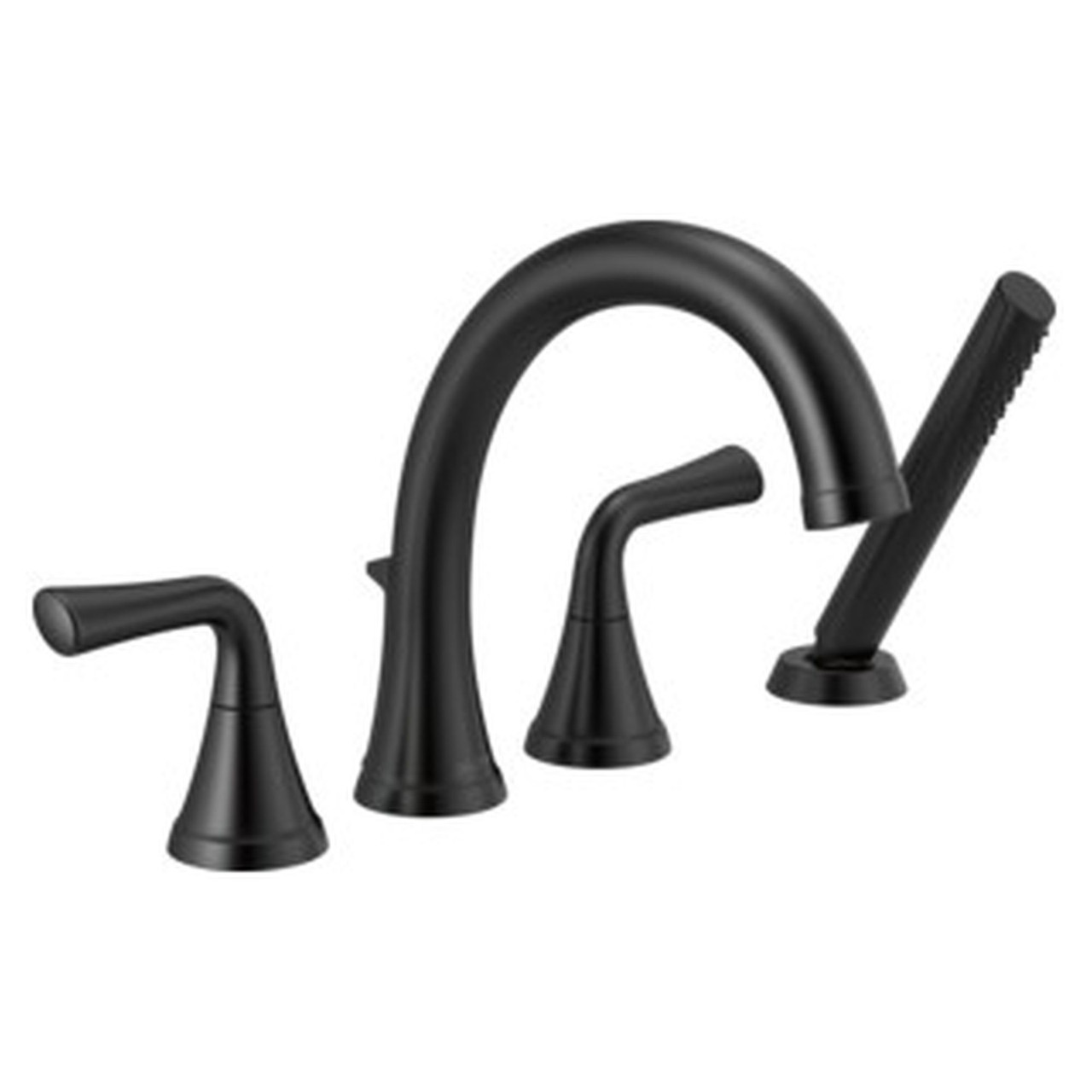 T4733-BL Kayra Delta Kayra Roman Tub Trim with Hand Shower, Matte Black