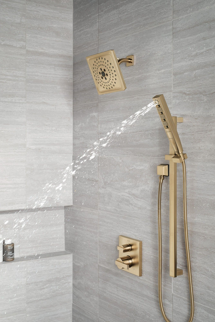 T24867-CZ Ara Angular Modern Monitor 14 Series Valve Trim with 3-Setting Integrated Diverter, Champagne Bronze