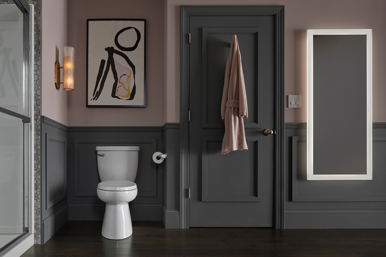 Brella Skirted Elongated 2PC Toilet, In White Brella Skirted Elongated 2PC Toilet, In White
