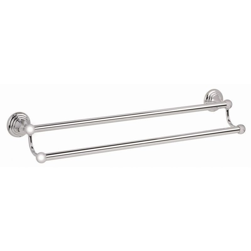Double Towel Bar Traditional in Polished Nickel
