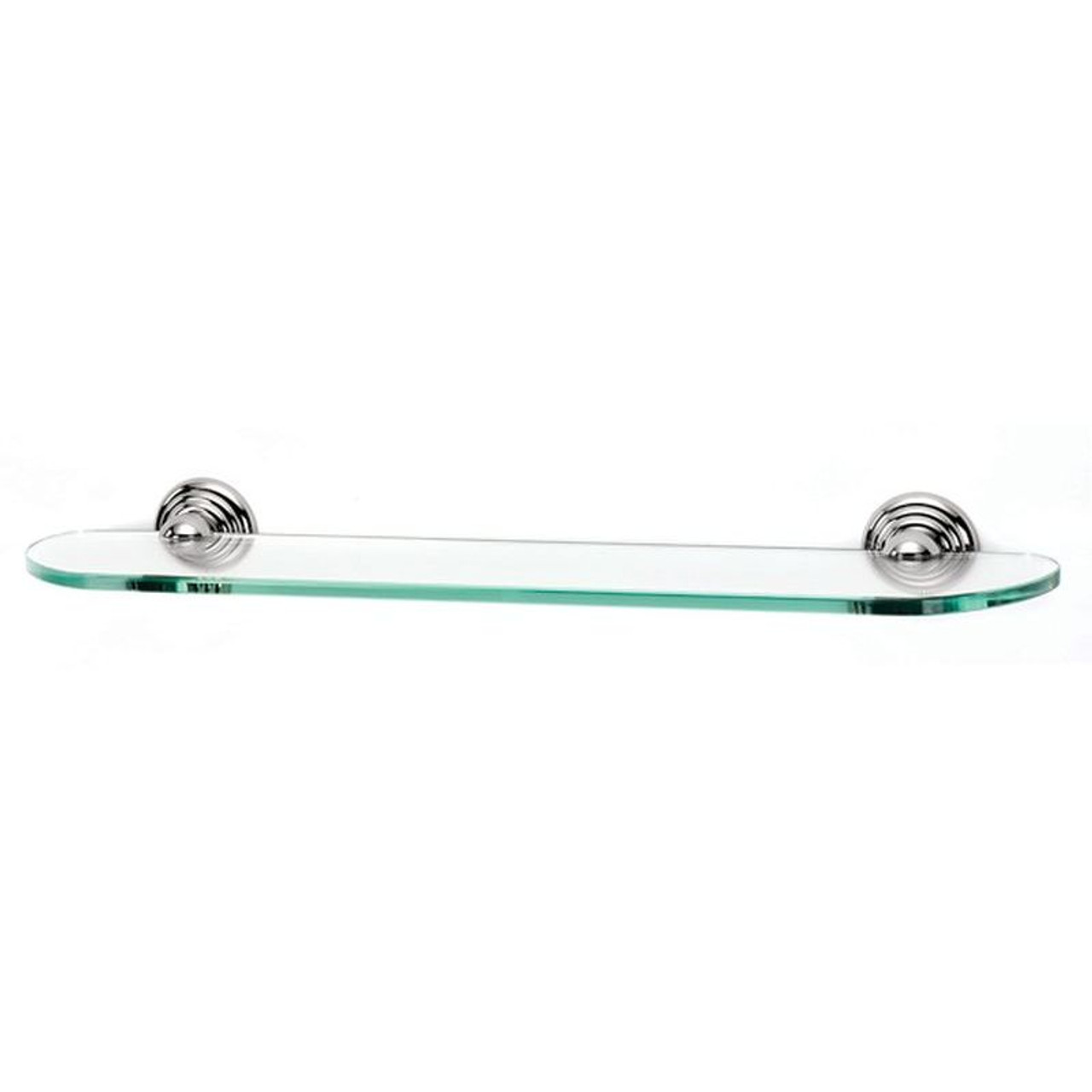Alno Embassy A9050-24-PC 24-in Glass Shelf with Brackets Traditional in Polished Chrome