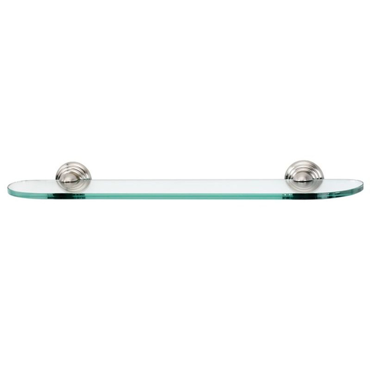 Alno Embassy A9050-24-SN 24-in Glass Shelf with Brackets Traditional in Satin Nickel