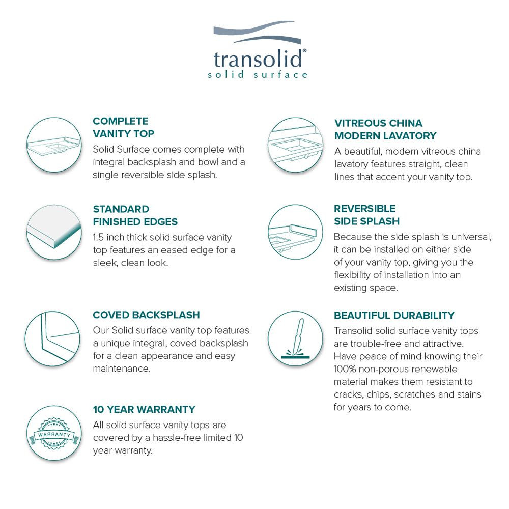 49 in. W x 22.25 in. D Solid Surface Vanity Top in Almond Sky with 4in Centerset and Rectangular Undermount Sink