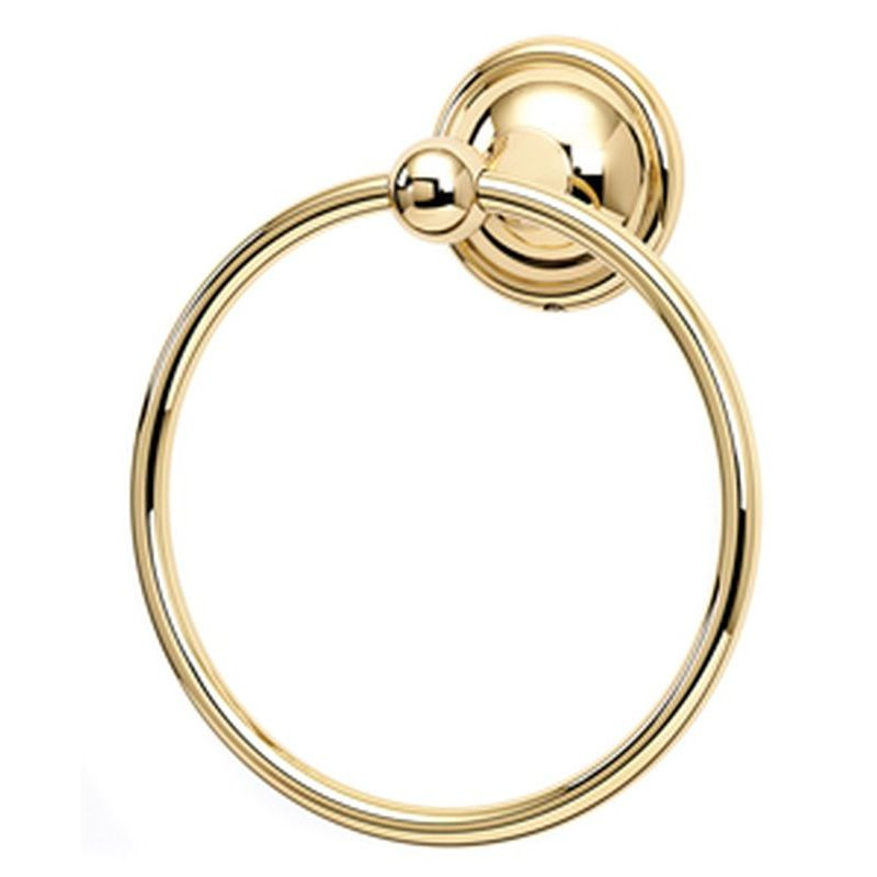 Towel Ring Traditional 6-in in Polished Brass