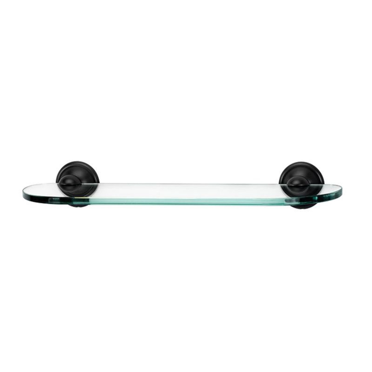 18-in Glass Shelf with Brackets Traditional in Bronze 18-in Glass Shelf with Brackets Traditional in Bronze