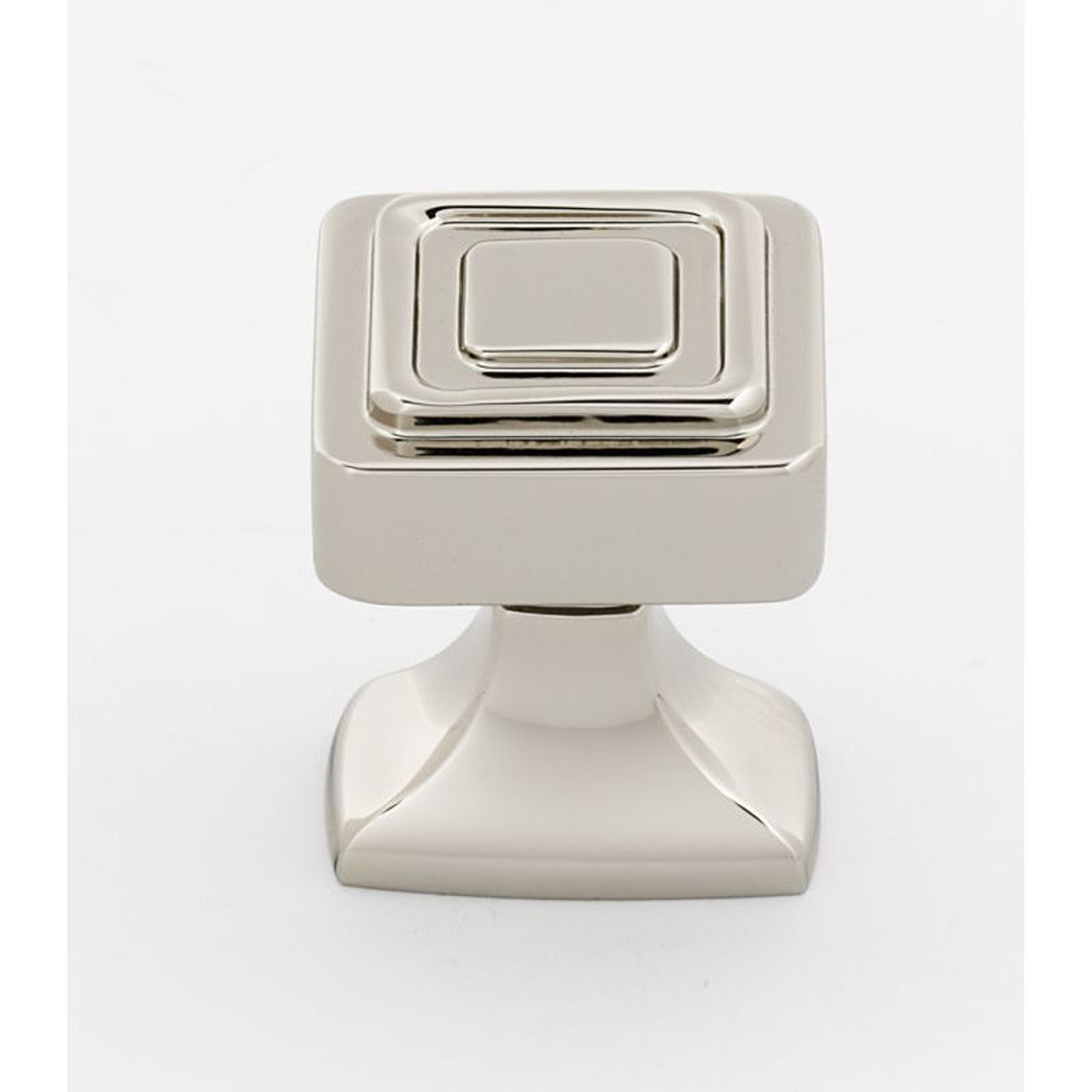 Alno Cube A985-1-PN Knob Modern 1-in in Polished Nickel