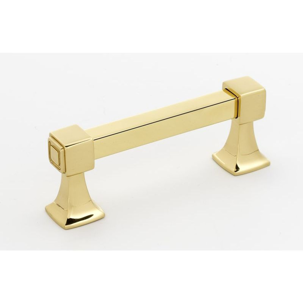 Alno Cube A985-3-PB Modern Pull in Polished Brass