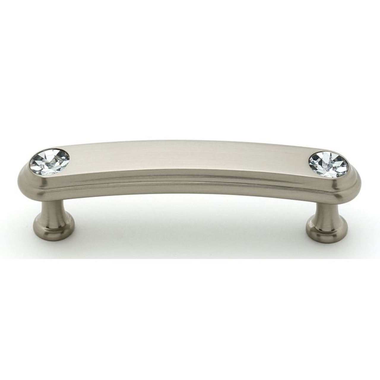 Alno Crystal C211-3-SN Pull Traditional in Satin Nickel