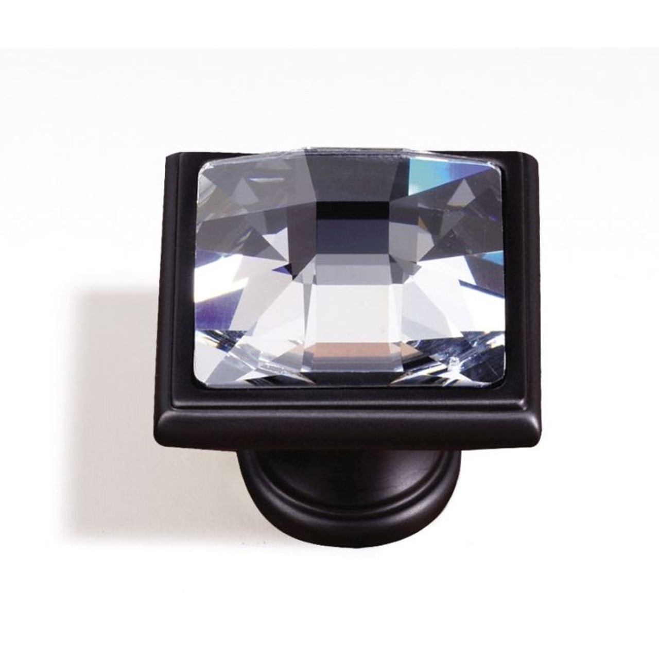 Alno Crystal C212-CLR/BRZ Traditional Knob in Bronze