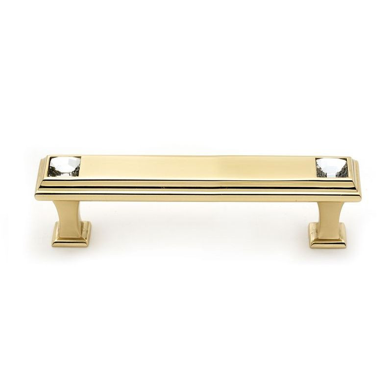 Alno Crystal C213-35-PB Pull Traditional in Polished Brass
