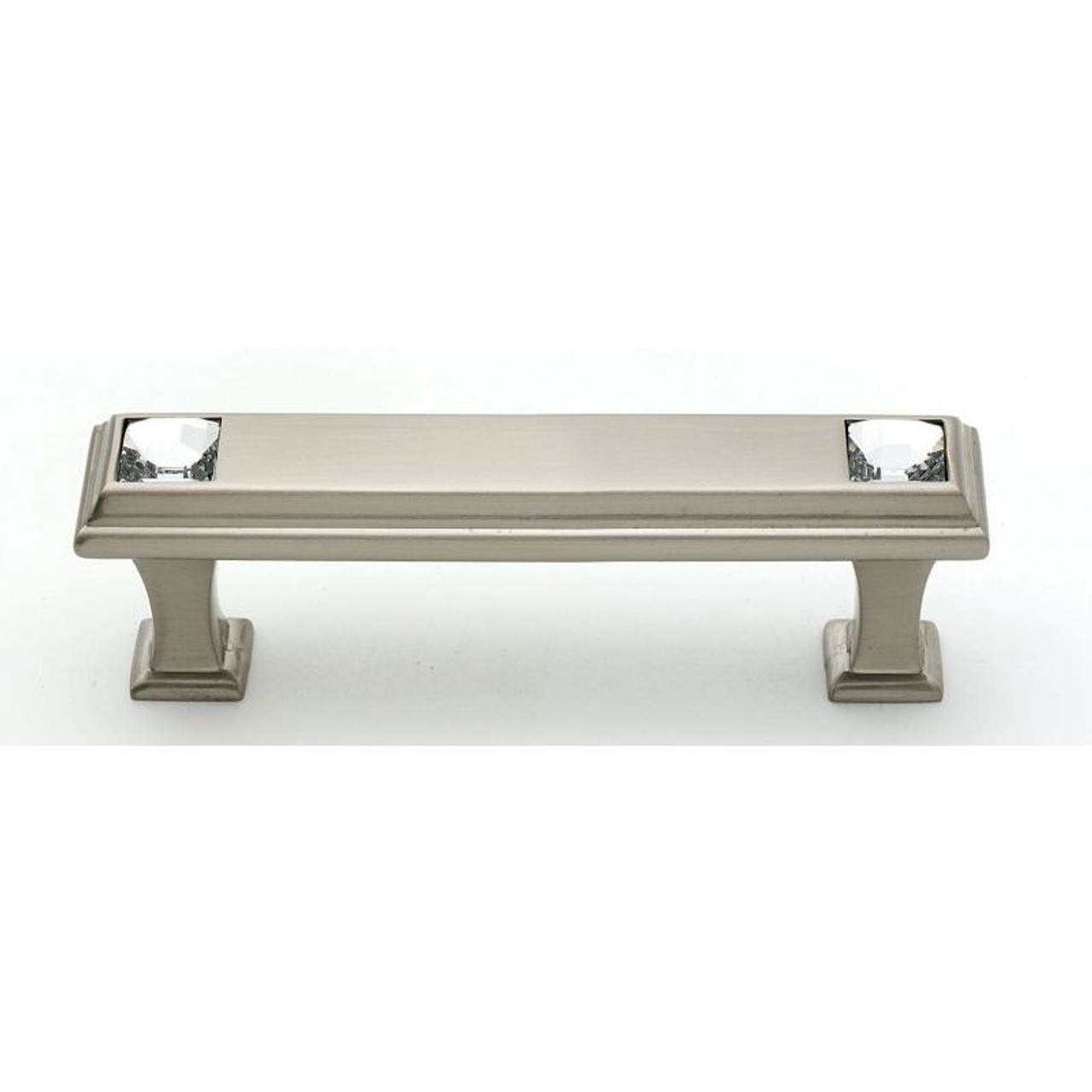 Alno Crystal C213-3-SN Pull Traditional in Satin Nickel
