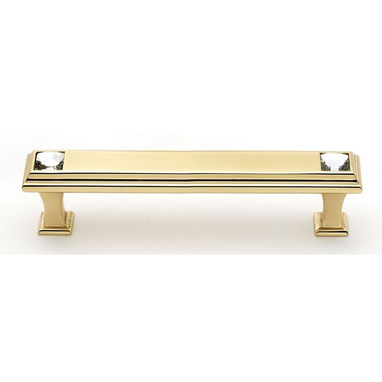 Alno Crystal C213-4-PB Pull Traditional in Polished Brass