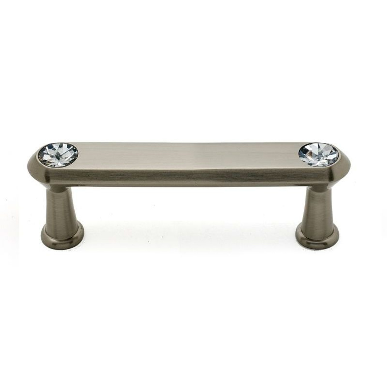 Alno Crystal C214-3-SN Pull Traditional in Satin Nickel