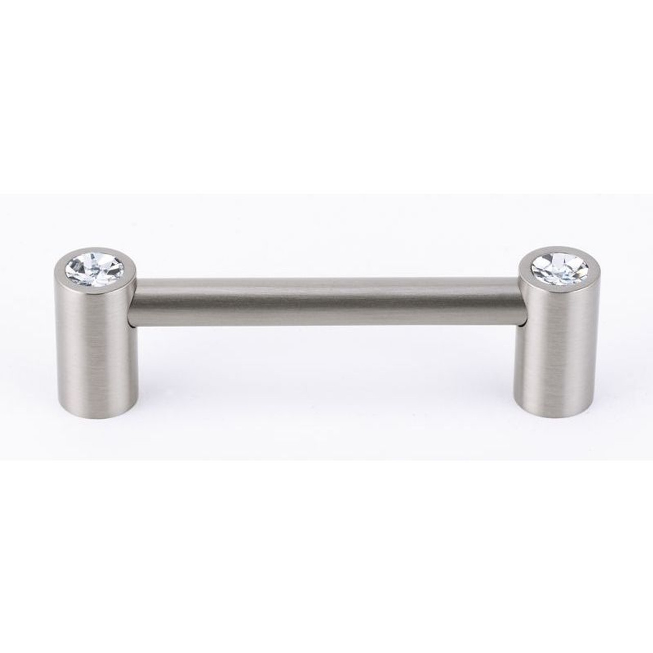 Alno Contemporary Crystal C715-35-SN Crystal Pull Modern in Satin Nickel