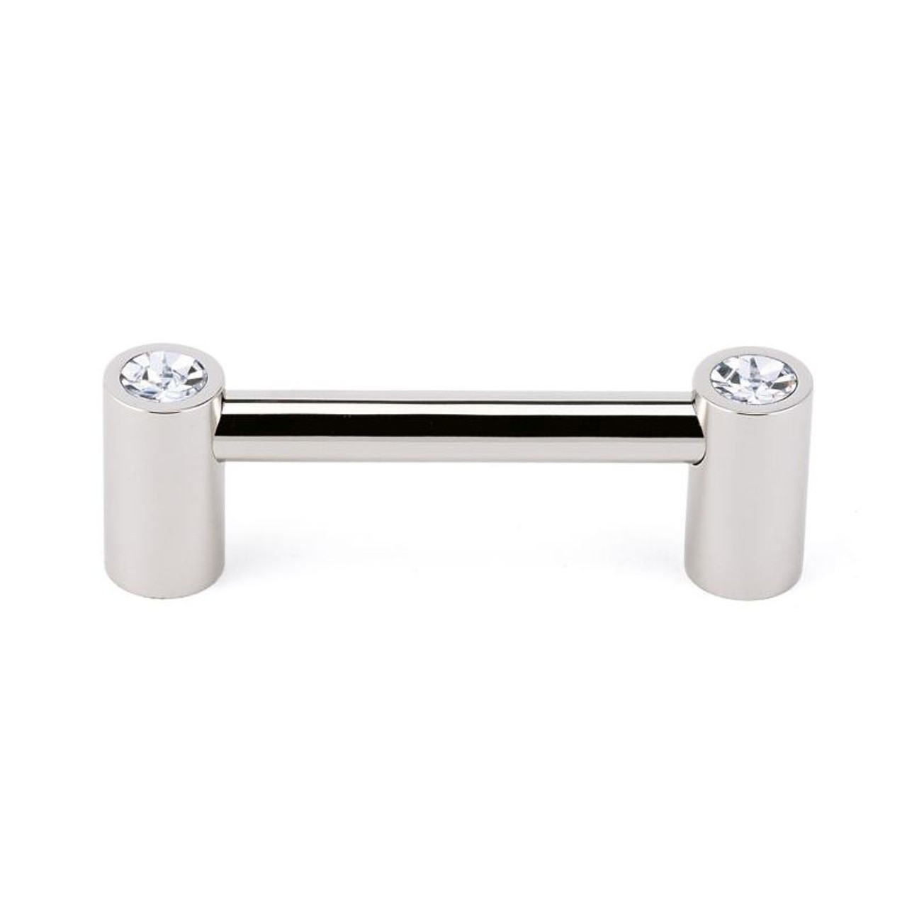 Alno Contemporary Crystal C715-3-PN Crystal Pull Modern in Polished Nickel