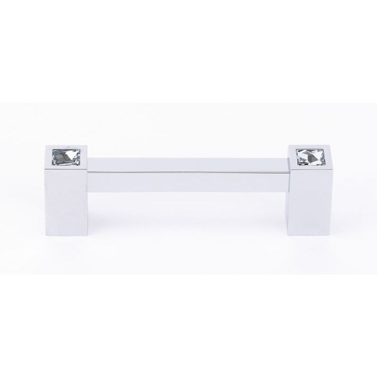Alno Contemporary Crystal C718-35-PC Crystal Pull Modern in Polished Chrome