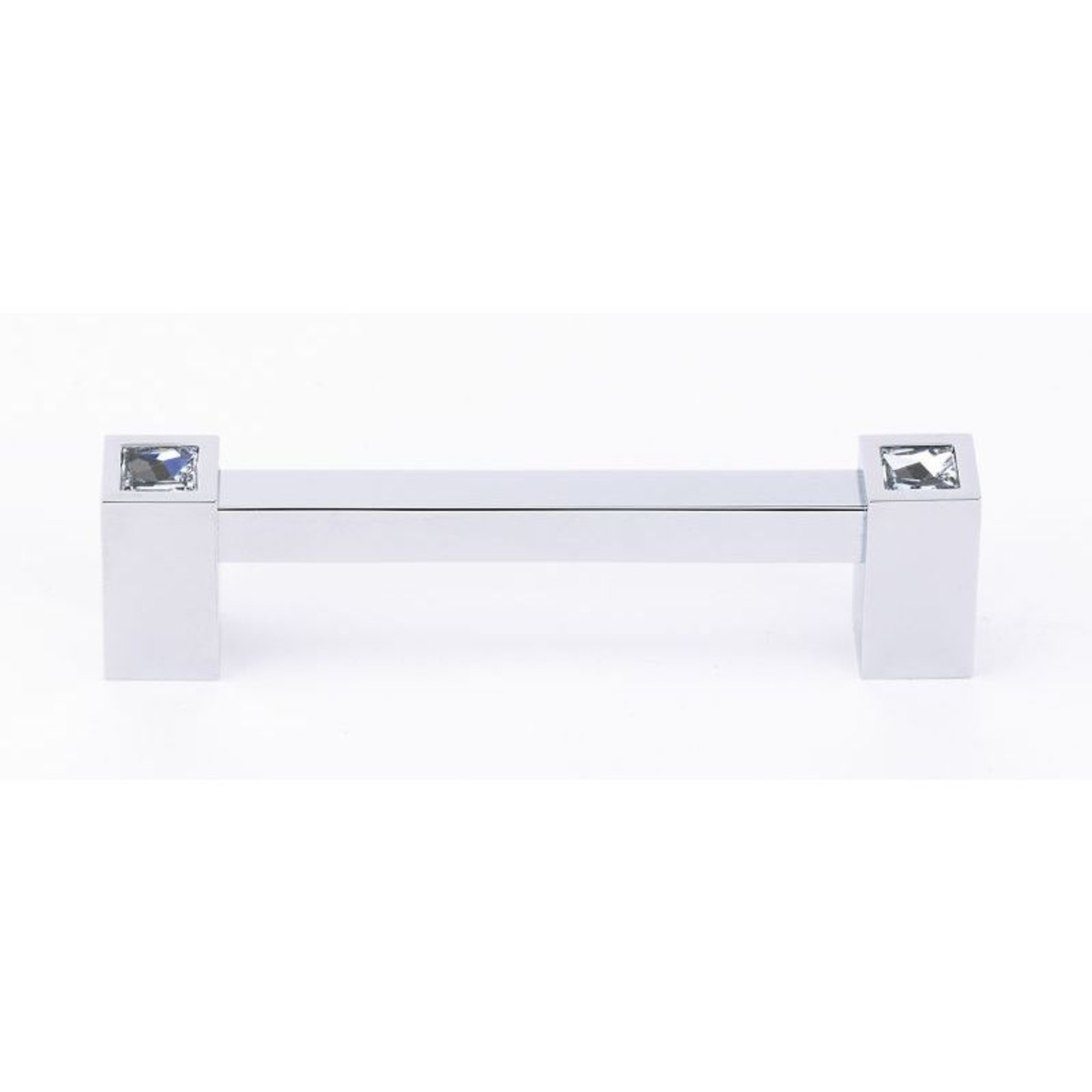 Alno Contemporary Crystal C718-4-PC Crystal Pull Modern in Polished Chrome