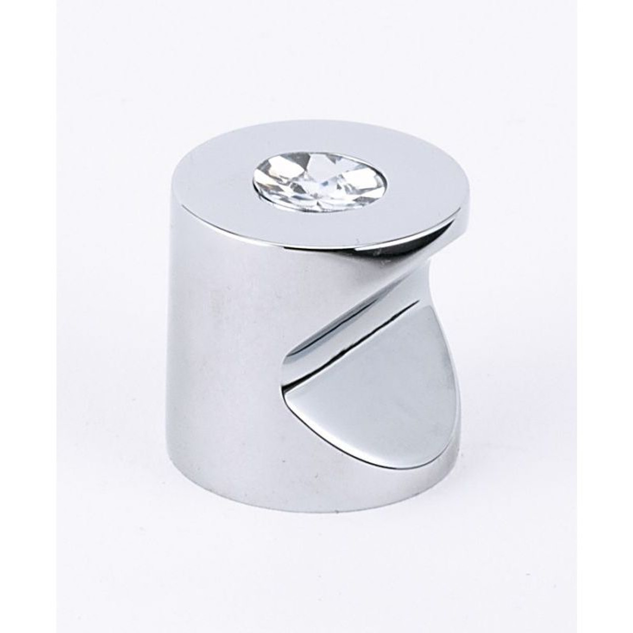 Alno Contemporary Crystal C823-1-PC Crystal Knob Modern 1-in in Polished Chrome