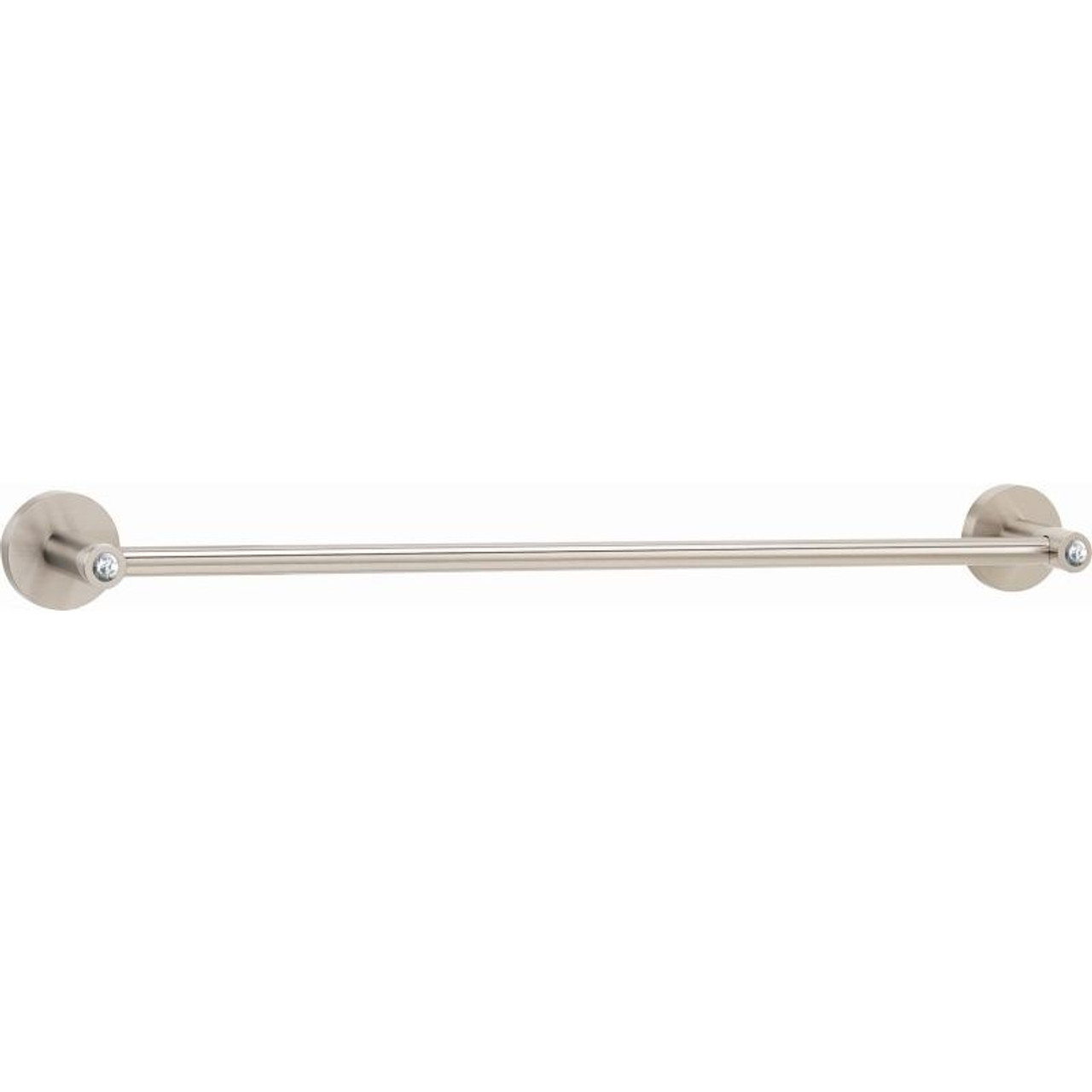 Alno Contemporary I Crystal C8320-18-SN Modern Towel Bar in Satin Nickel