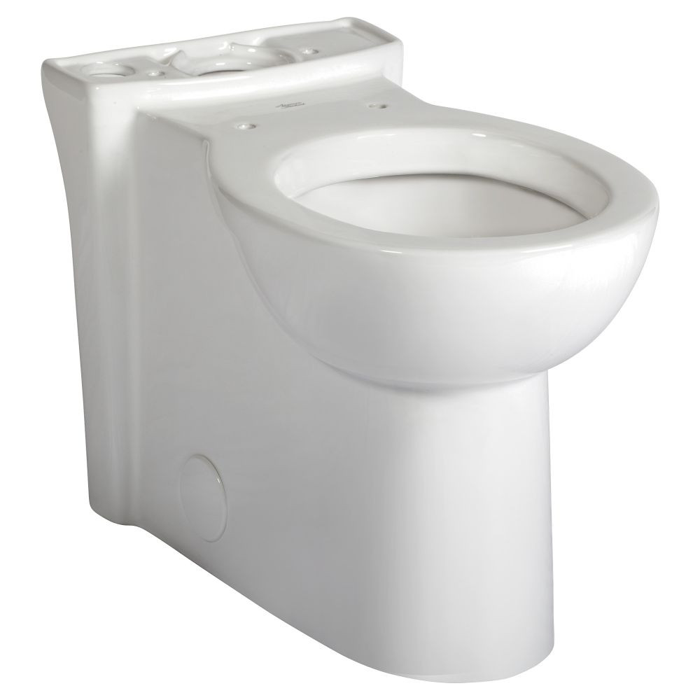 Right Height Round Front Bowl with Seat, in White