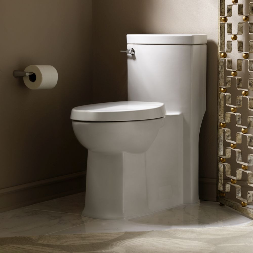 Flowise 1-Piece 1.28 Gpf Single Flush Elongated Toilet with Concealed Trap-Way, in White