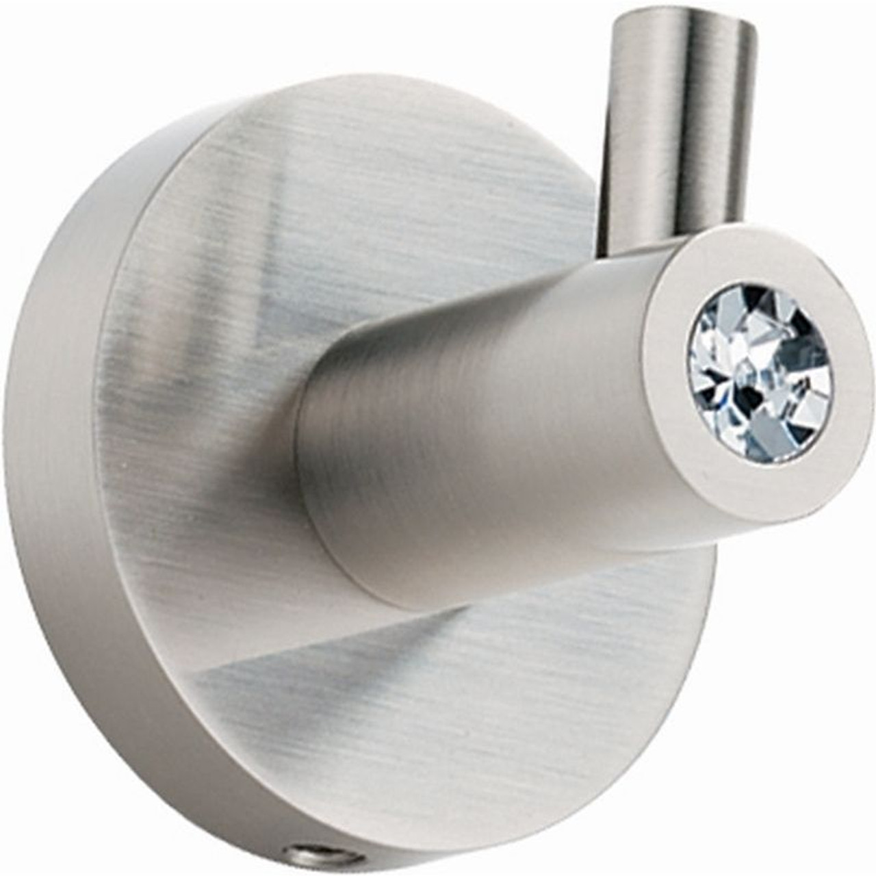 Alno Contemporary I Crystal C8380-SN Modern Robe Hook in Satin Nickel
