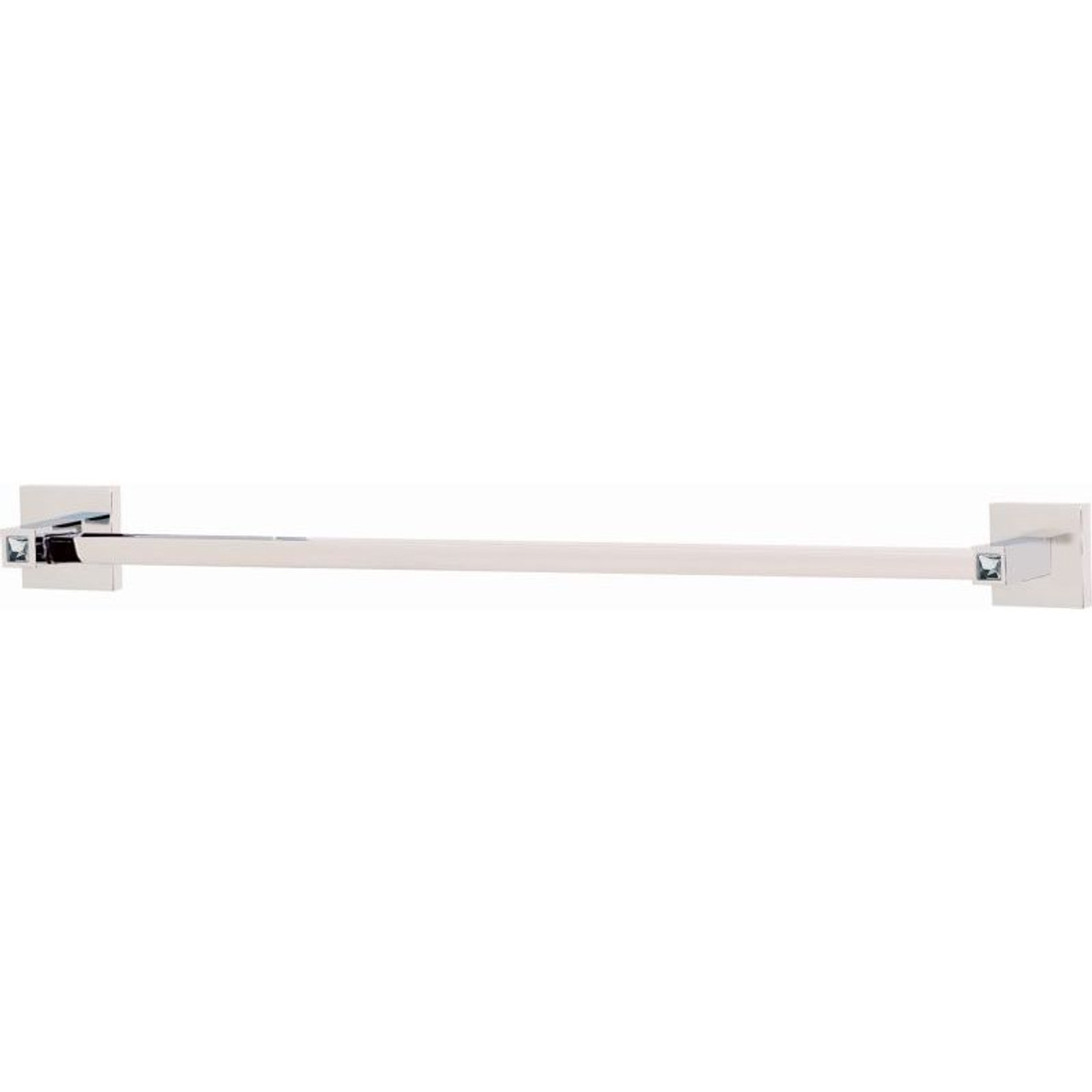 Alno Contemporary II Crystal C8420-12-SN Modern Towel Bar in Satin Nickel
