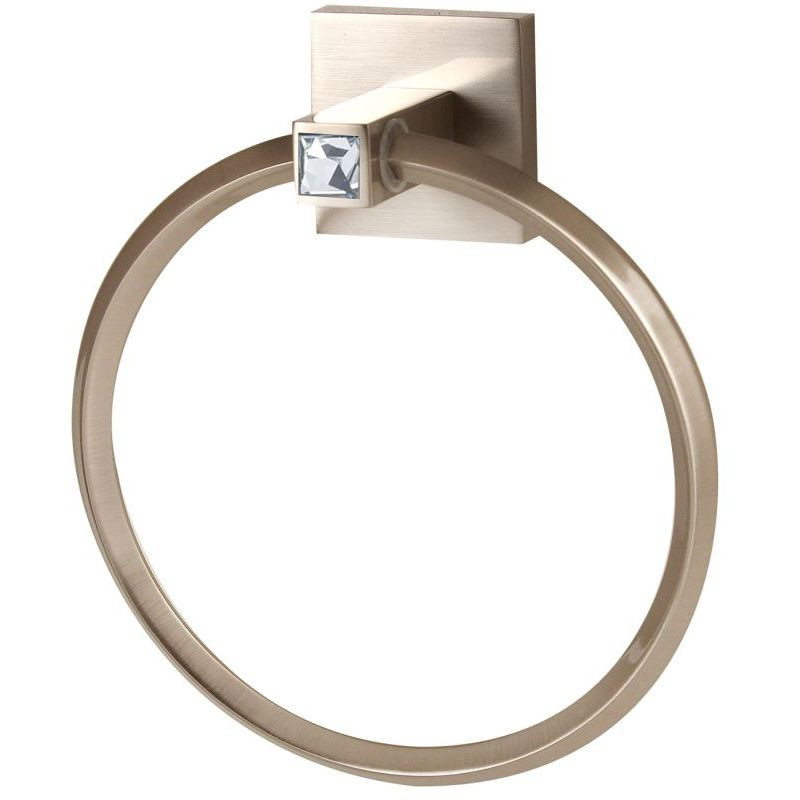 Modern Towel Ring 6-in in Satin Nickel