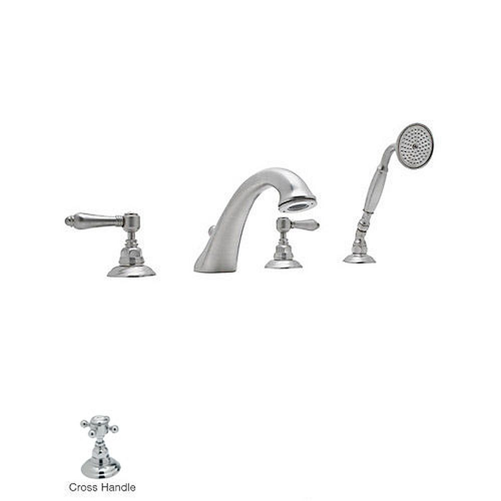 Roman Tub Faucet and Single Function Hand Shower in Polished Chrome