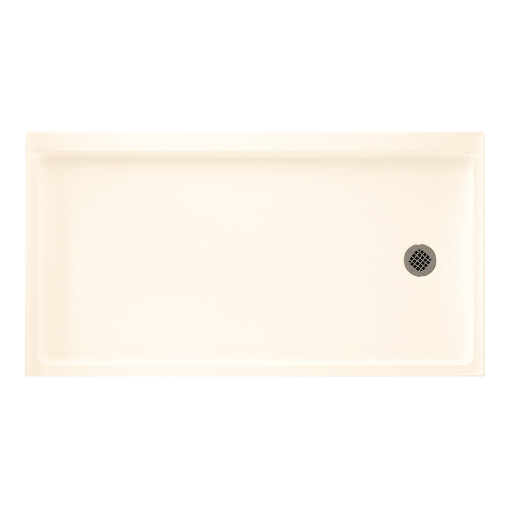 30.1875-in D x 60.375-in W x 4.1875-in H Veritek Shower Base with Right-Hand Drain in Pearl