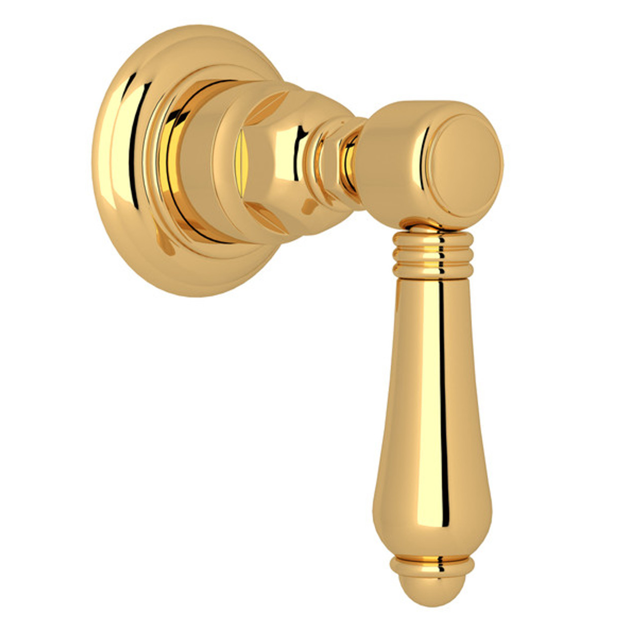 Rohl A4912LMIBTO Trim for Volume Control and 4-Port Dedicated Diverter with Metal Lever Handle, Italian Brass