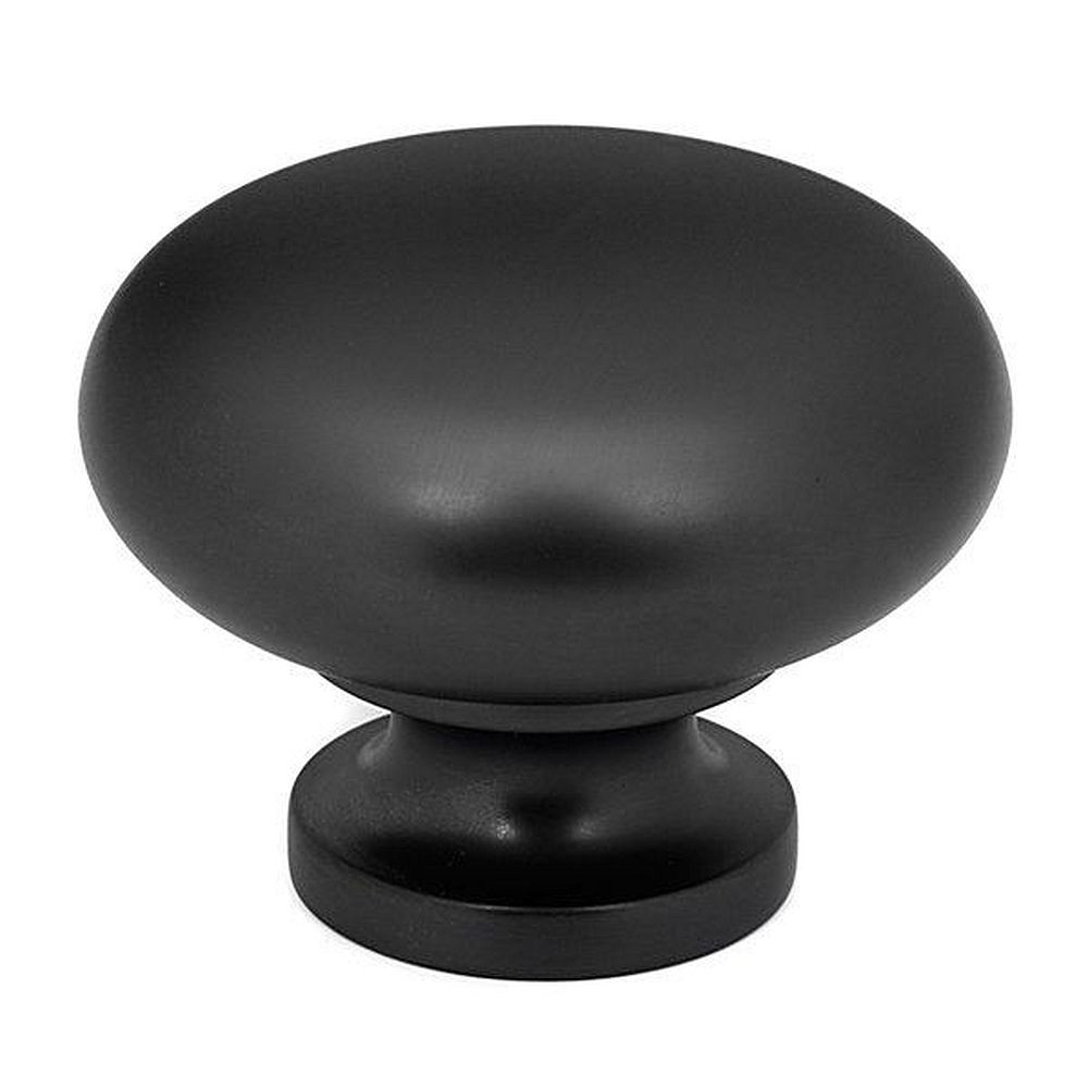 Knob Traditional 1-1/2-in in Matte Black